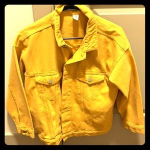 Mustard yellow denim jacket